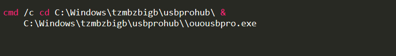 Figure 28 – Execution of exploit (CVE-2017-8464) “ouousbpro.exe”